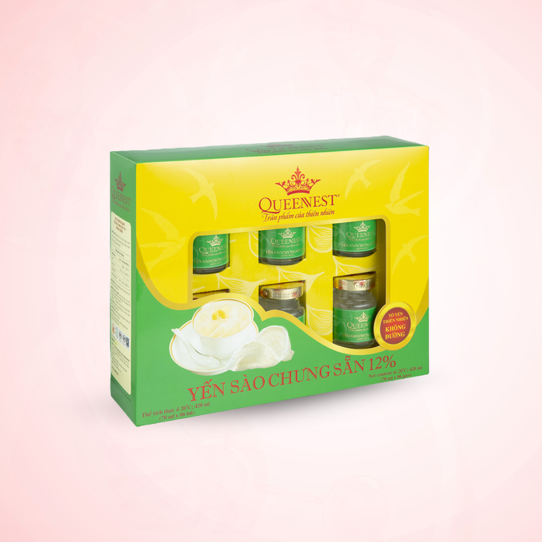 Nước Yến Sào Chưng Sẵn Queennest 12% - Không Đường