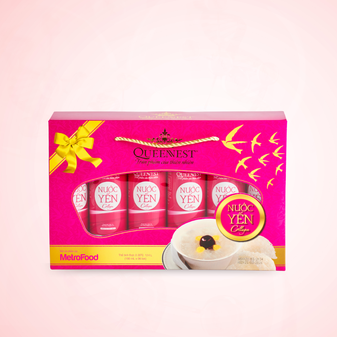 Nước Yến Lon Queennest 1% Collagen